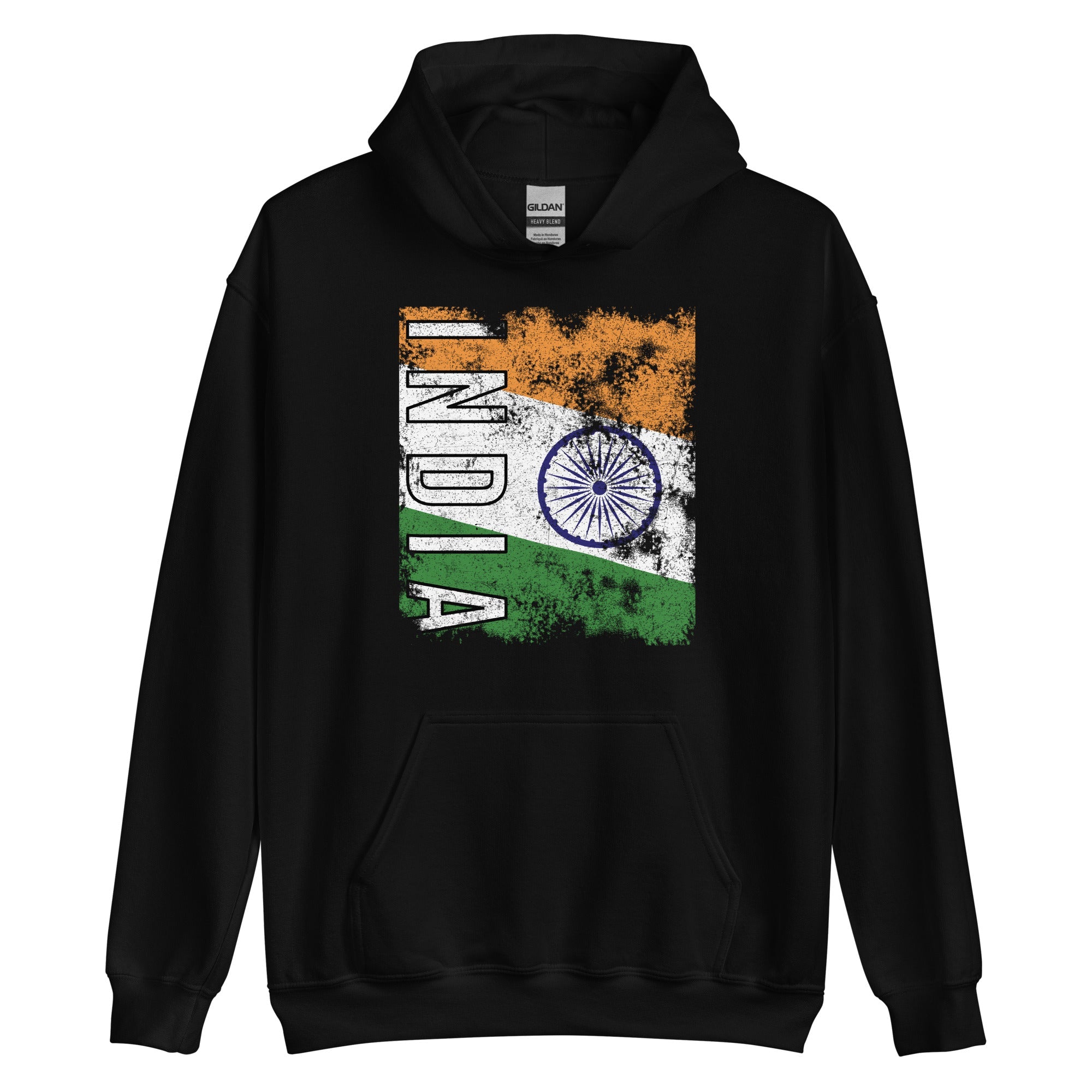 India Flag - Distressed Flag Hoodie