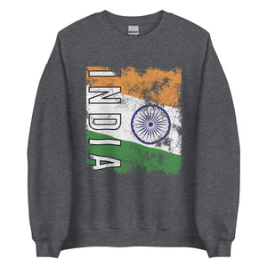 India Flag - Distressed Flag Sweatshirt