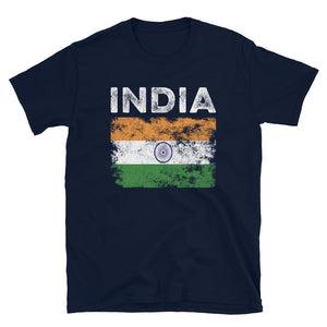 India Flag Distressed - Indian Flag T-Shirt