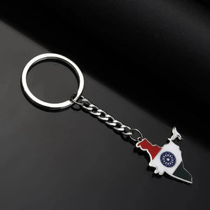 India Flag Map Keychain