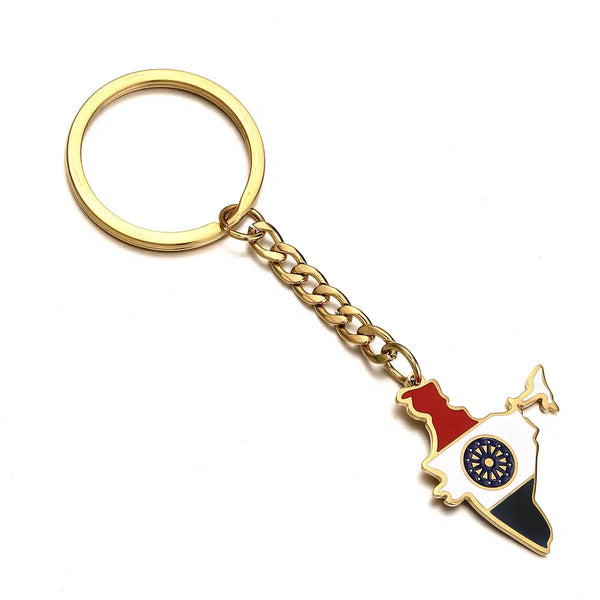 India Flag Map Keychain