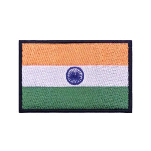 India Flag Patch - Iron On/Hook & Loop Patch