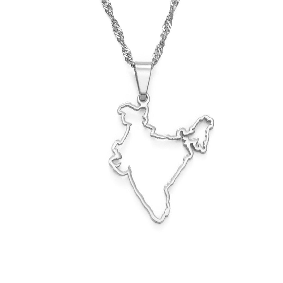 India Map Necklace