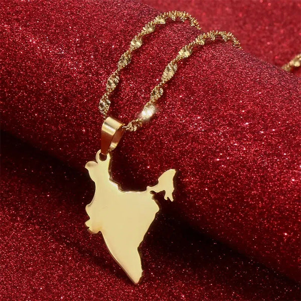 India Map Necklace