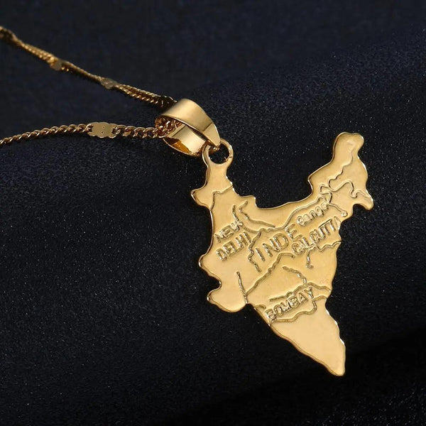 India Map Necklace