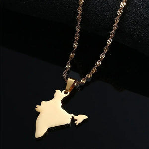 India Map Necklace