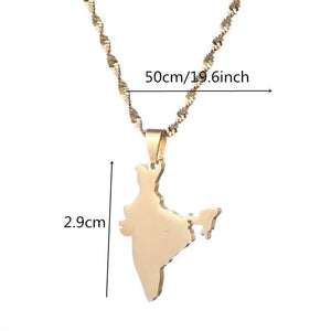 India Map Necklace