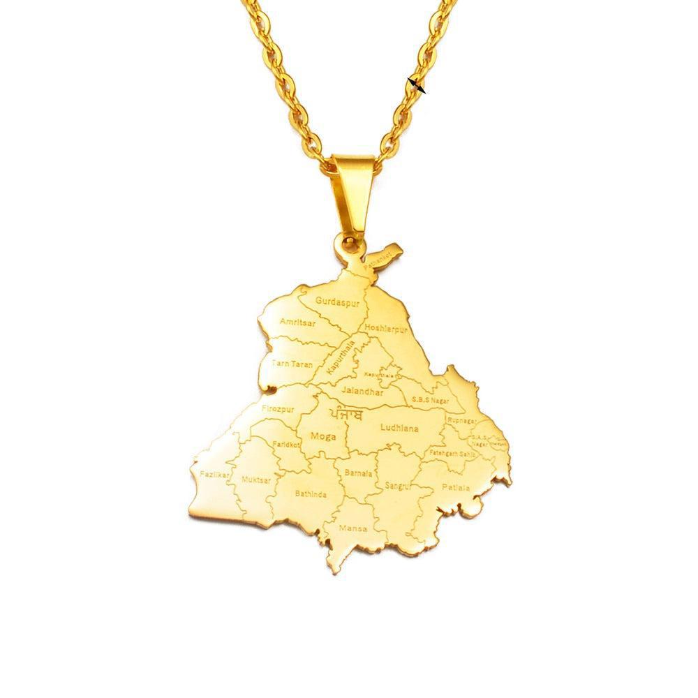 India Map Necklace