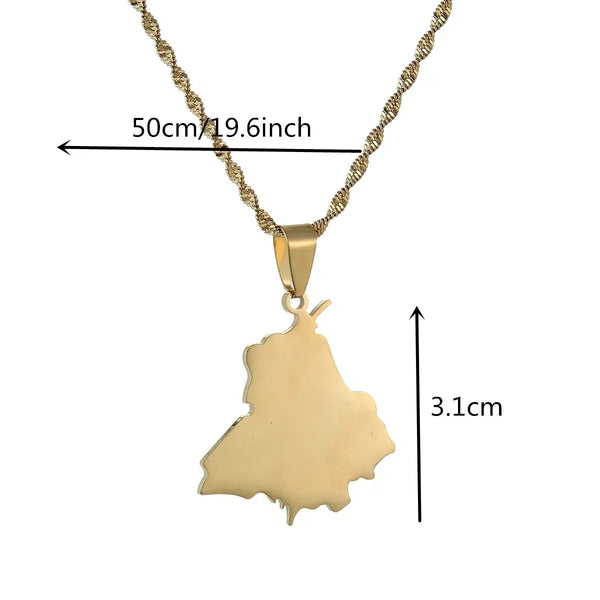 India Map Necklace