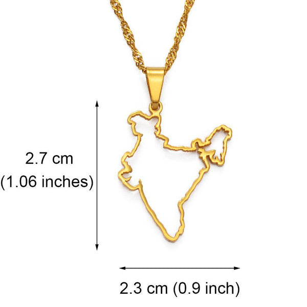 India Map Necklace