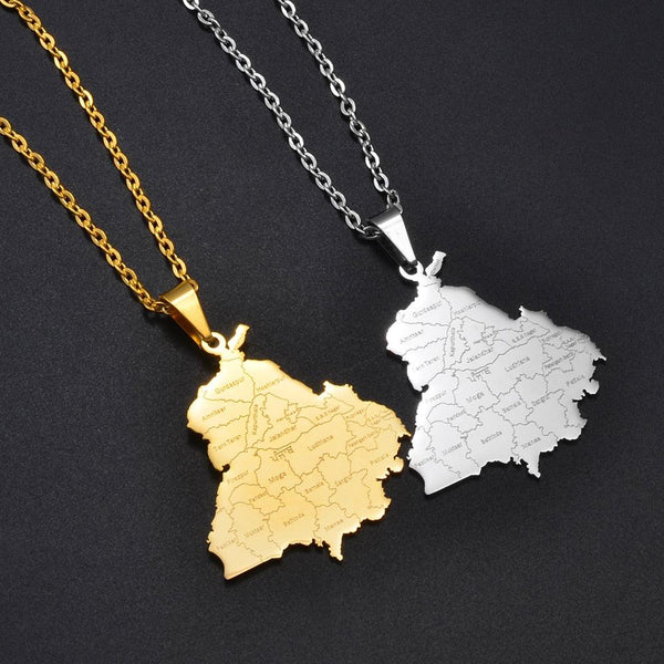 India Map Necklace