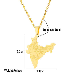 India Map Necklace