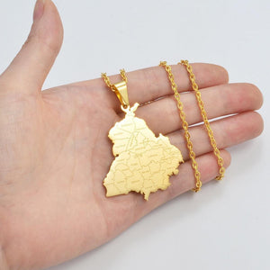 India Map Necklace