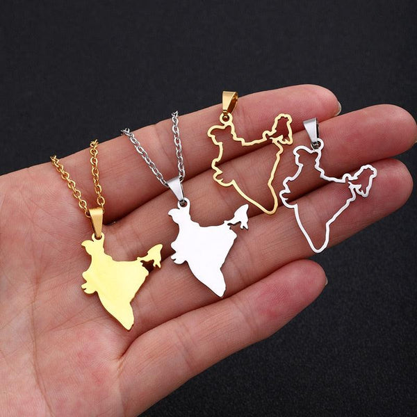 India Map Necklace