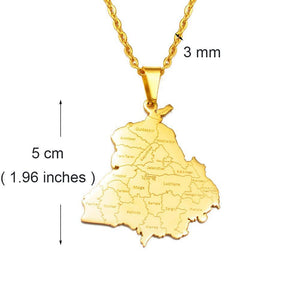 India Map Necklace