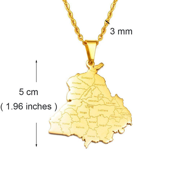 India Map Necklace