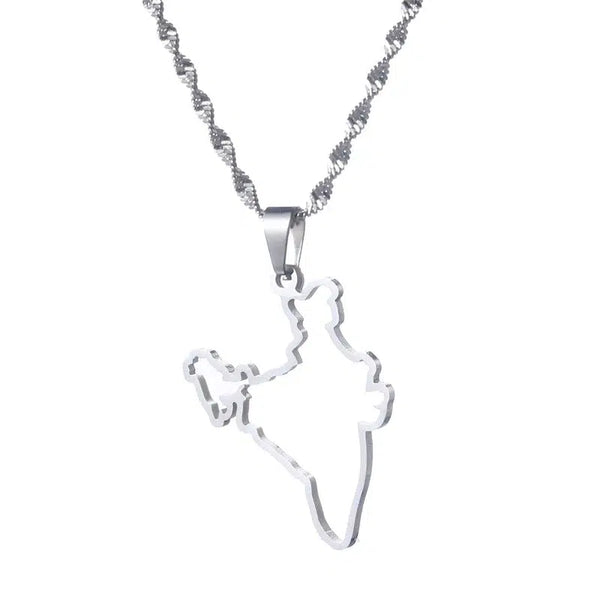 India Map Necklace