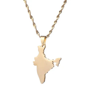 India Map Necklace