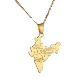 India Map Necklace