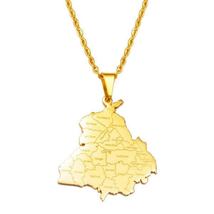 India Map Necklace