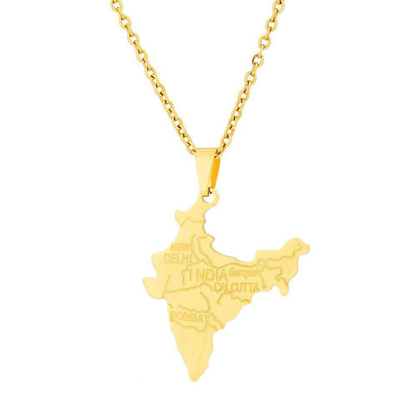 India Map Necklace