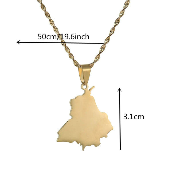 India Punjab Map Necklace