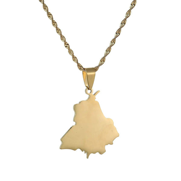 India Punjab Map Necklace