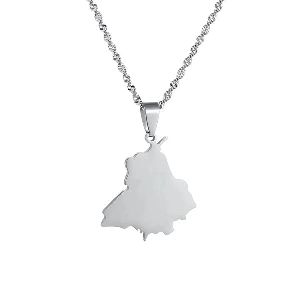 India Punjab Map Necklace