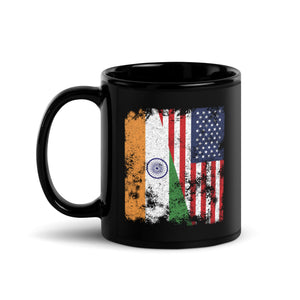 India USA Flag - Half American Mug