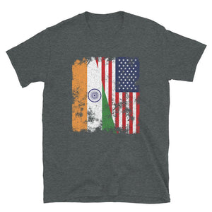 India USA Flag - Half American T-Shirt