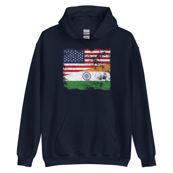 India USA Flag Hoodie