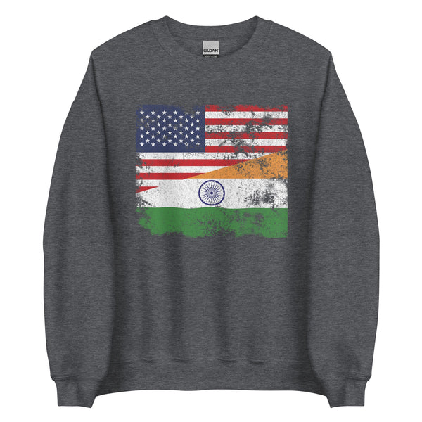 India USA Flag Sweatshirt