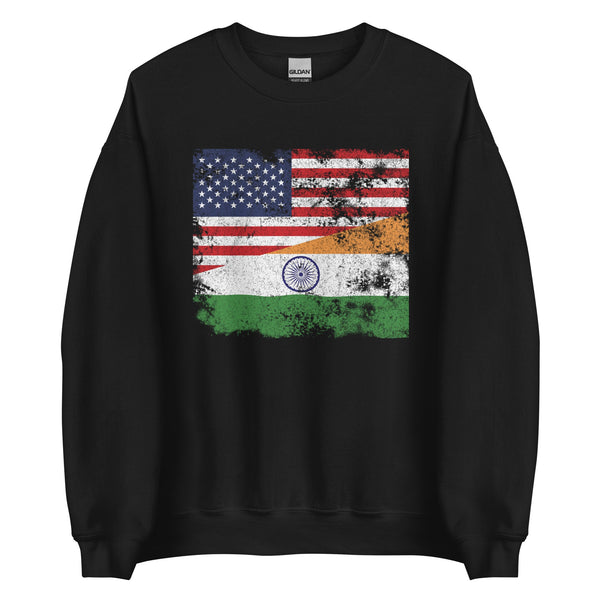 India USA Flag Sweatshirt