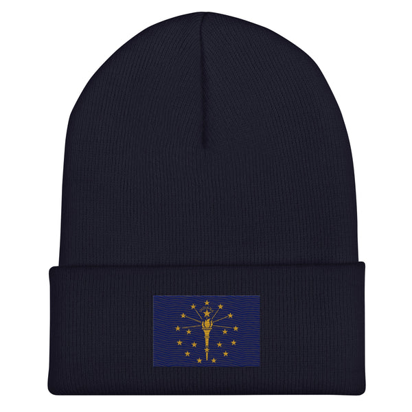 Indiana State Flag Beanie - Embroidered Winter Hat