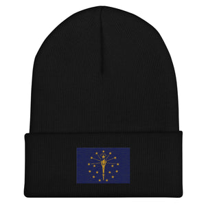 Indiana State Flag Beanie - Embroidered Winter Hat