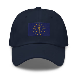 Indiana State Flag Cap - Adjustable Embroidered Dad Hat