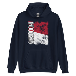 Indonesia Flag - Distressed Flag Hoodie