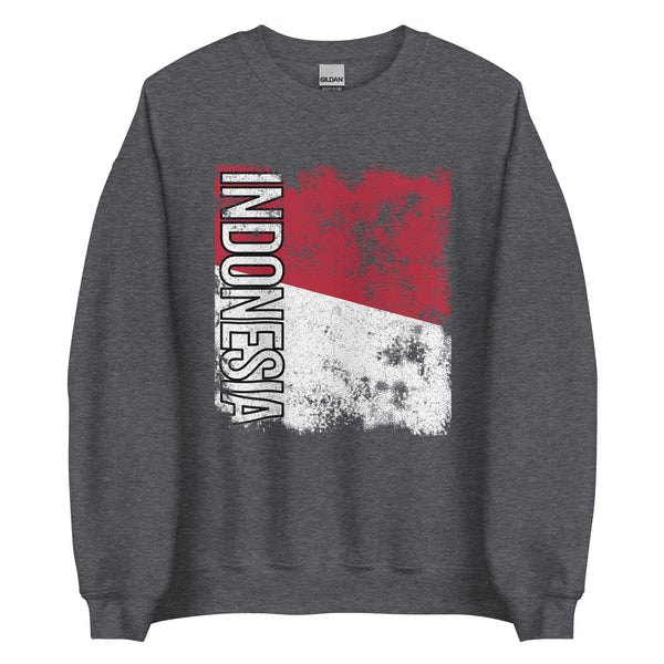 Indonesia Flag - Distressed Flag Sweatshirt