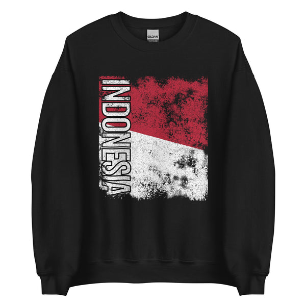 Indonesia Flag - Distressed Flag Sweatshirt