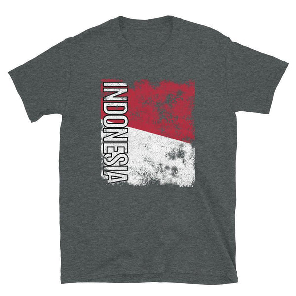 Indonesia Flag Distressed T-Shirt