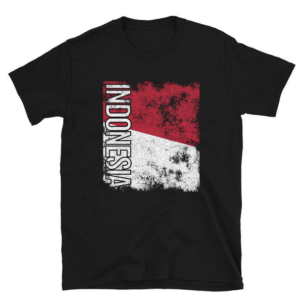 Indonesia Flag Distressed T-Shirt
