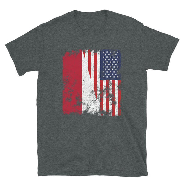 Indonesia USA Flag - Half American T-Shirt