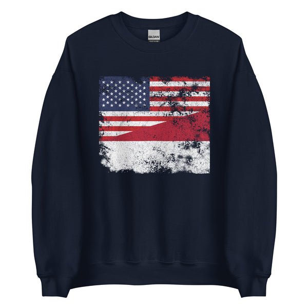 Indonesia USA Flag Sweatshirt