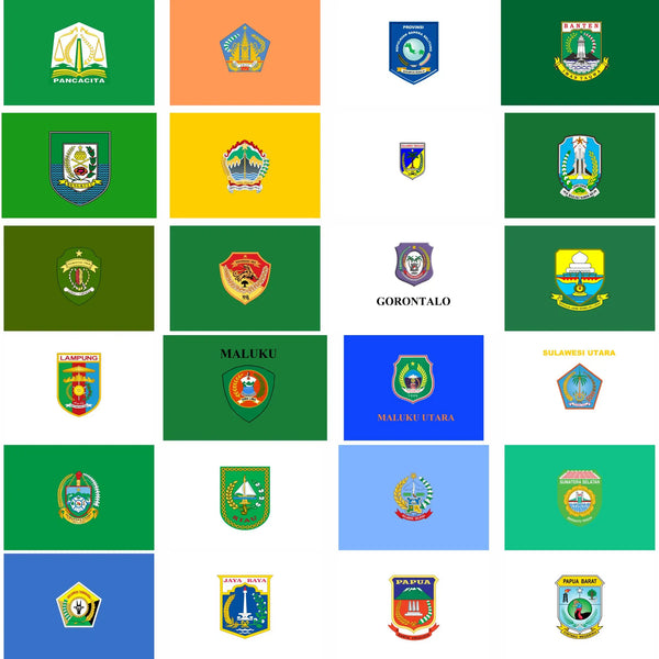 Indonesian Province Flags - 90x150cm(3x5ft)