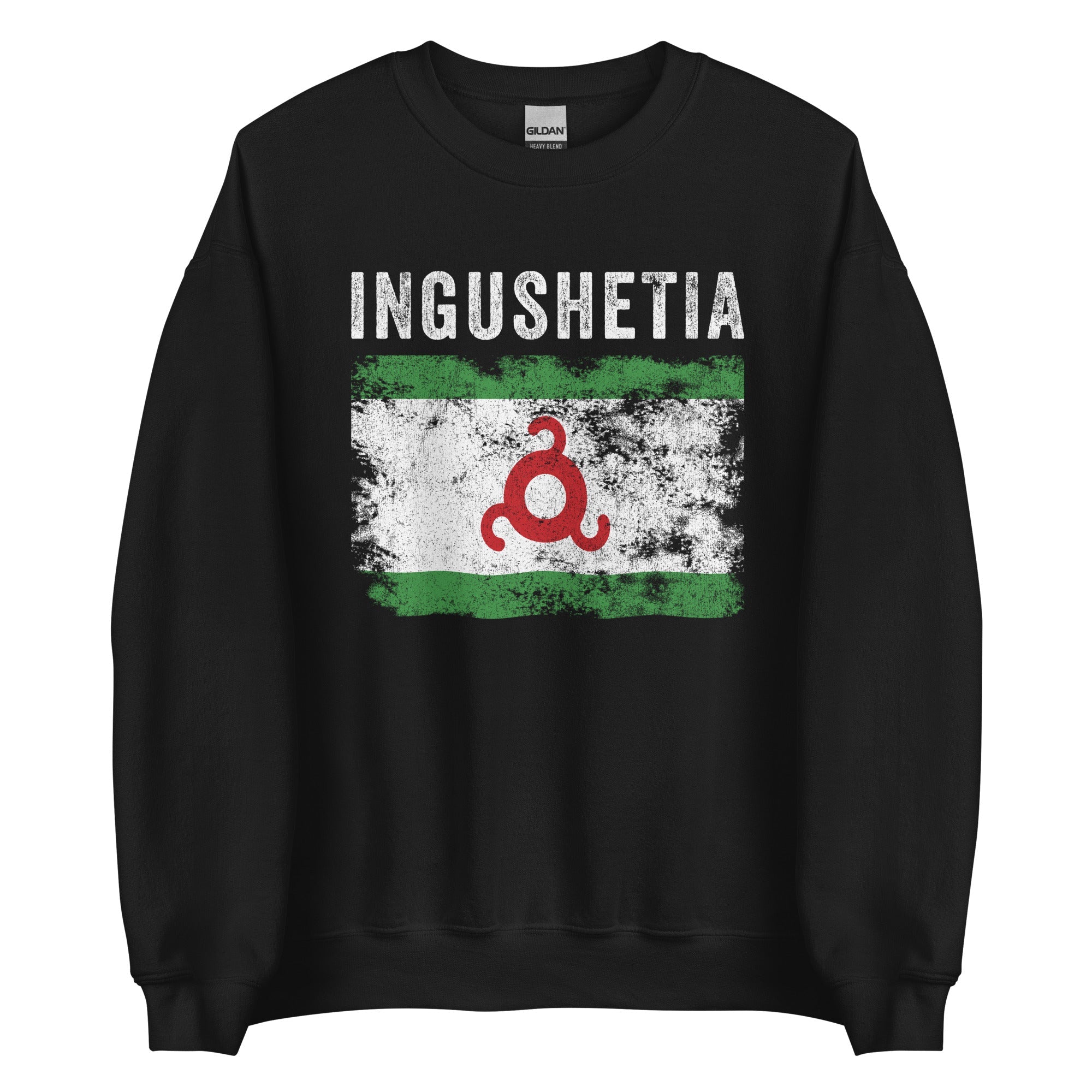 Ingushetia Flag Distressed - Ingush Flag Sweatshirt