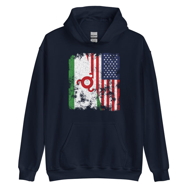 Ingushetia USA Flag - Half American Hoodie