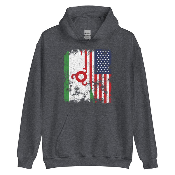 Ingushetia USA Flag - Half American Hoodie