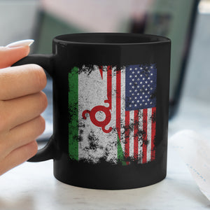 Ingushetia USA Flag - Half American Mug