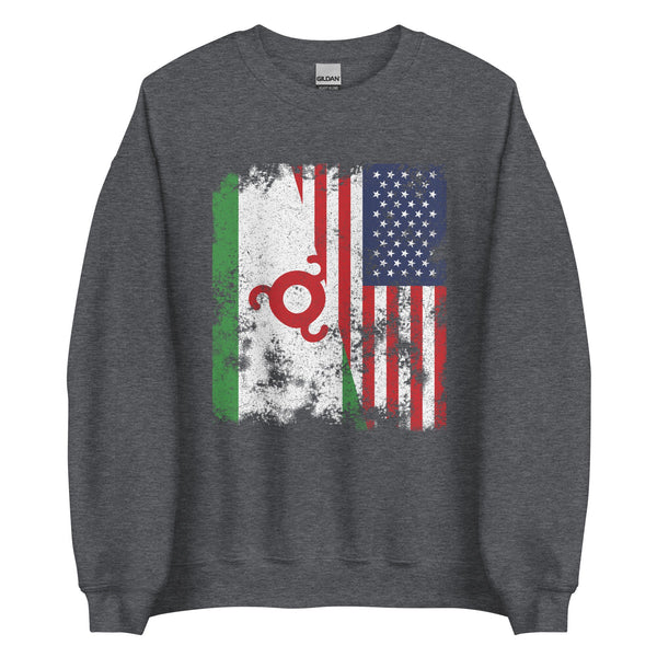 Ingushetia USA Flag - Half American Sweatshirt