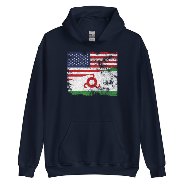 Ingushetia USA Flag Hoodie